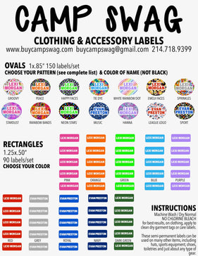 Clothing & Accessory Labels-150 ovals