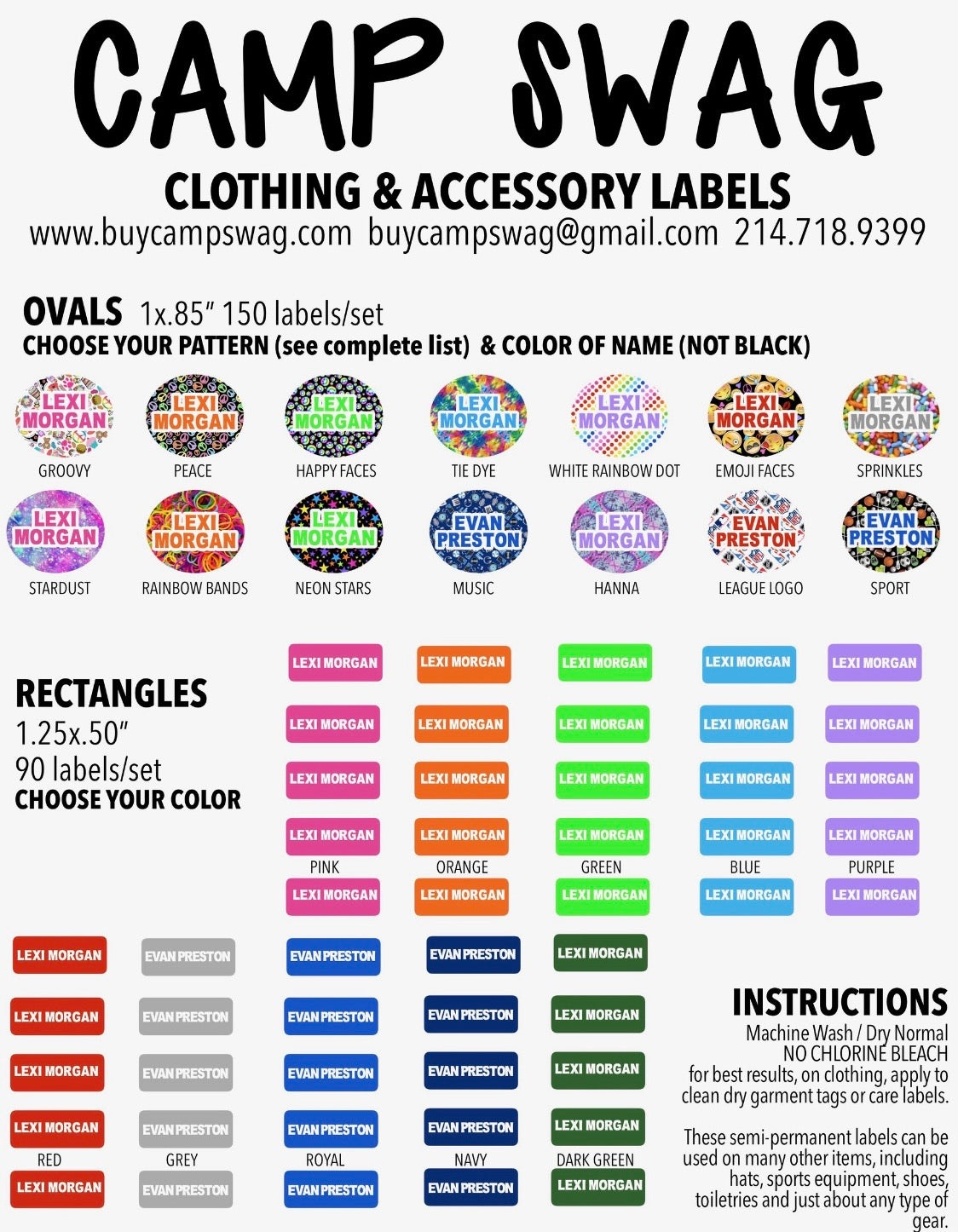 Clothing and Accessory Labels-Multi Pack-240 labels